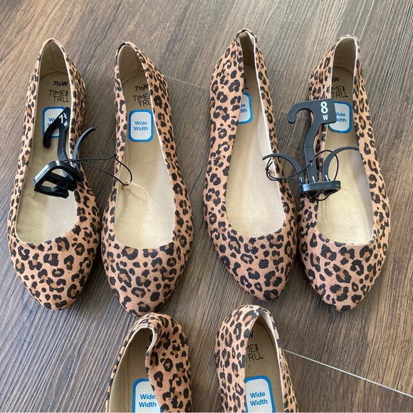Time and Tru Shoes New Leopard Slip On Ballet Flats Time And Tru